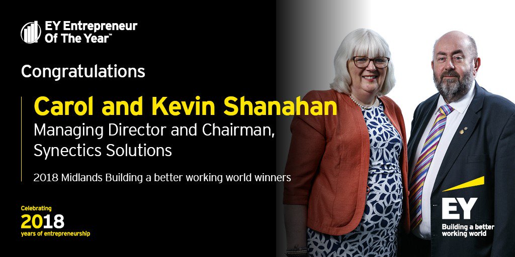 Carol and Kevin Shanahan win award for 'Building A Better Working World' at Ernst & Young Entrepreneur of the Year Awards